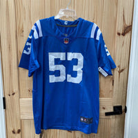 MENS LEONARD JERSEY #53 BLUE/WHITE M NWT