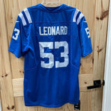 MENS LEONARD JERSEY #53 BLUE/WHITE M NWT