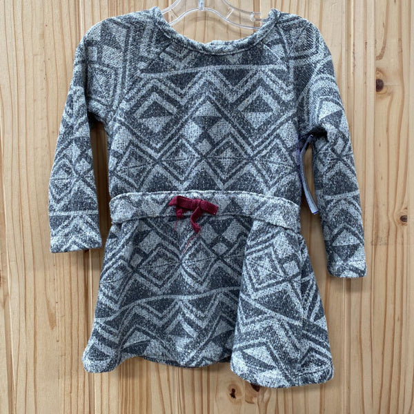 GIRLS LUCKY BRAND DRESS SWEATER GREY 12M