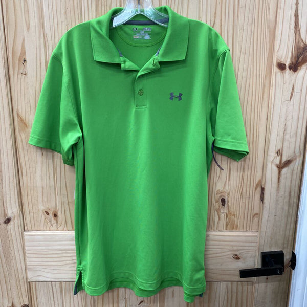 MENS UNDER ARMOUR POLO SHIRT LIME M