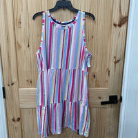 WOMENS GAP SL DRESS MULTI COLOR STRIPED XXL