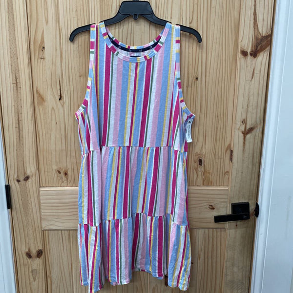 WOMENS GAP SL DRESS MULTI COLOR STRIPED XXL