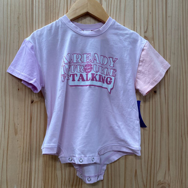 GIRLS ALREADY IN TROUBLE FOR TALKING ROMPER NWT2T