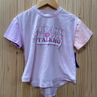 GIRLS ALREADY IN TROUBLE FOR TALKING ROMPER NWT 2T