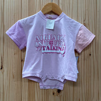 GIRLS ALREADY IN TROUBLE FOR TALKING ROMPER NWT 6M