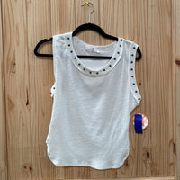 WOMENS TREW LOVE STUDDED TANK NWT L