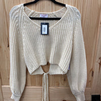 WOMENS BUTTERMELON IVORY SWEATER S NWT