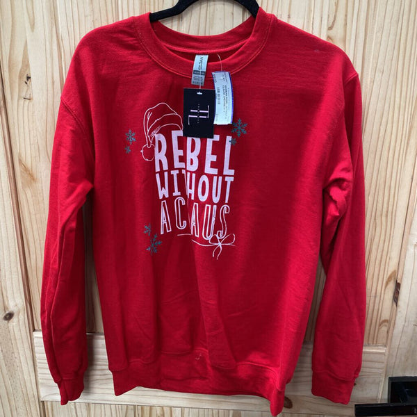 WOMENS REBEL WITHOUT A CLAUSE CREWNECK S