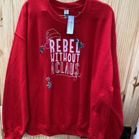 WOMENS REBEL WITHOUT A CLAUSE CREWNECK XL