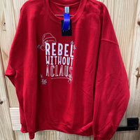 WOMENS REBEL WITHOUT A CLAUSE CREWNECK XL