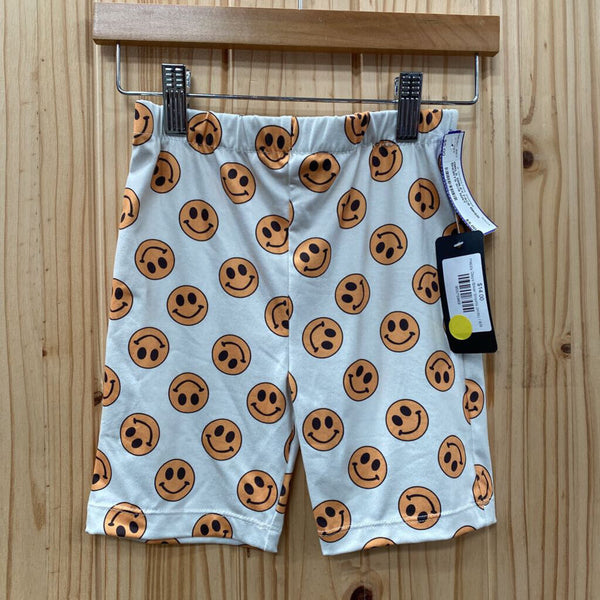 GIRLS SMILEY FACE BIKER SHORTS 8//9 NWT