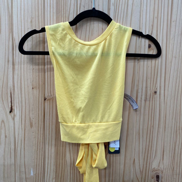 WOMENS TIMING RIBBED YELLOW TANK M NWT