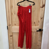 WOMENS CHERRY KISS SEQUIN PANTS L NWT