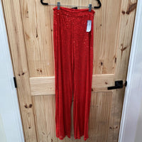 WOMENS CHERRY KISS SEQUIN PANTS S NWT