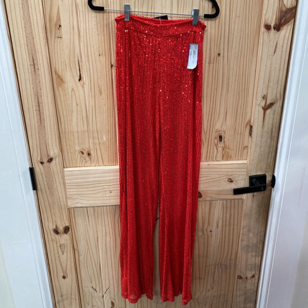 WOMENS CHERRY KISS SEQUIN PANTS S NWT