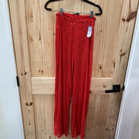 WOMENS CHERRY KISS SEQUIN PANTS S NWT