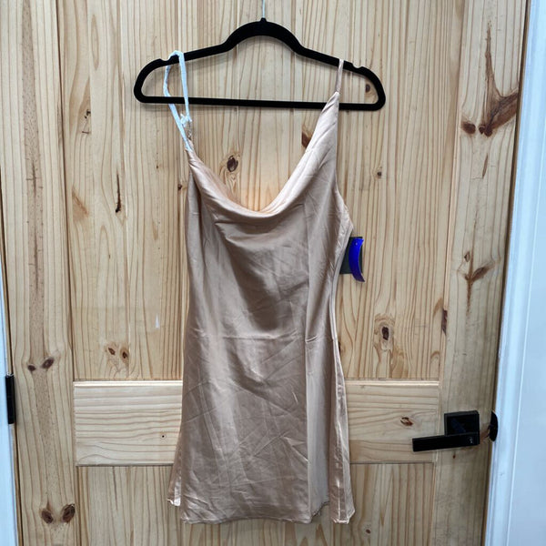 WOMENS LELIS ROSE GOLD DIAMOND STRAP DRESS XS NWT