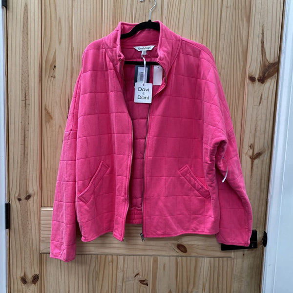 WOMENS DAVI&DANI PNK QUILTED JACKET M NWT