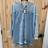 WOMENS BUCKET LIST STARS WASHED DENIM JACKET L