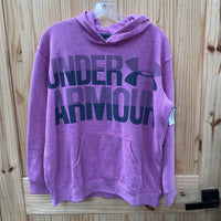 GIRLS UNDER ARMOUR HOODIE FUSHIA/CHARCOAL GREY YXL 14 NWT