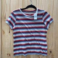 WOMENS AMERICAN EAGLE MULTICOL. STRIPE SHIRT NWT M