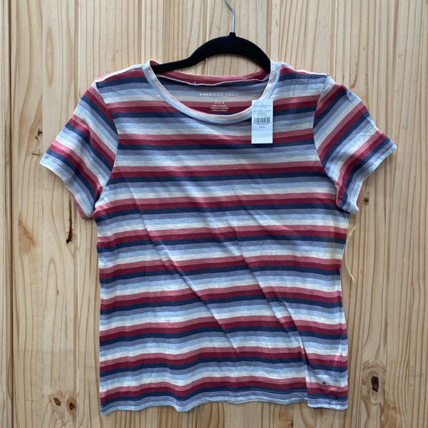 WOMENS AMERICAN EAGLE MULTICOL. STRIPE SHIRT NWT M