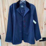 WOMENS JODI KRISTOPHER CASUAL BLAZER NAVY BLUE/BLK 11