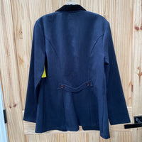 WOMENS JODI KRISTOPHER CASUAL BLAZER NAVY BLUE/BLK 11