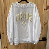 WOMENS BRIDE WHITE/GOLD LS SHIRT XXL