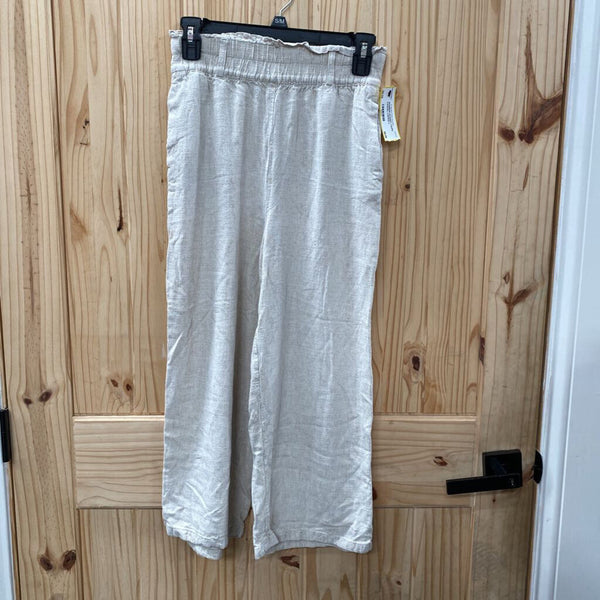 WOMENS DIVIDED TAUPE CASUAL CAPRIS 2