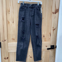 WOMENS PACSUN BLACK DENIM DIST. JEANS 23