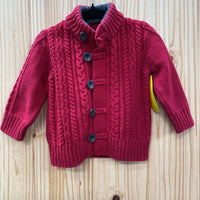 BOYS BABY GAP RED SWEATER 12/18M