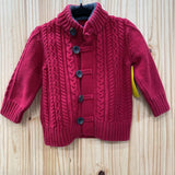 BOYS BABY GAP RED SWEATER 12/18M