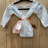 GIRLS LACE WHITE SHIRT 0/3M