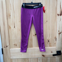 GIRLS NIKE PRO LEGGINGS PURPLE/BLK/WHITE S 8?