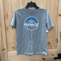 BOYS HURLEY SHIRT SKY BLUE/WHITE/GREY 18/20