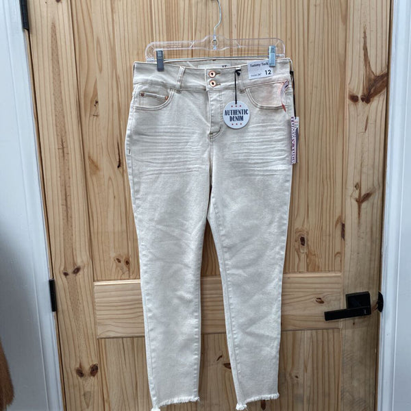 WOMENS !IT BEIGE DENIM JEANS 12 NWT