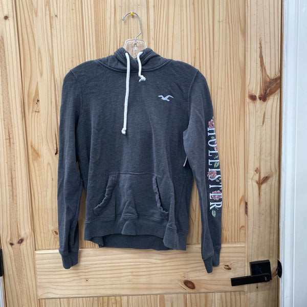 WOMENS HOLLISTER CHARCOAL GREY HOODIE S