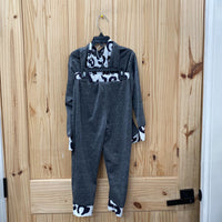 GIRLS 2PC SET GREY/COW PRINT XL 7/8