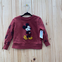 BOYS MICKEY MOUSE SWEATSHIRT WINE 12M