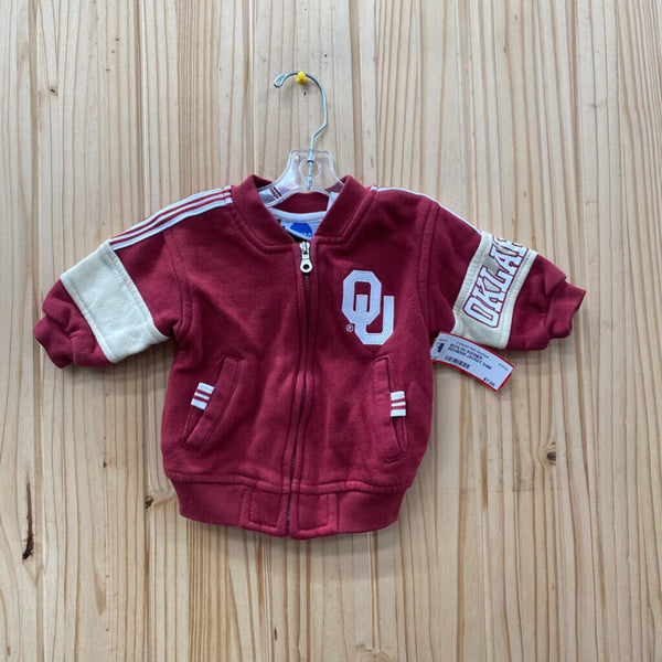 BOYS OU SOONER RED/BEIGE JACKET 3/6M