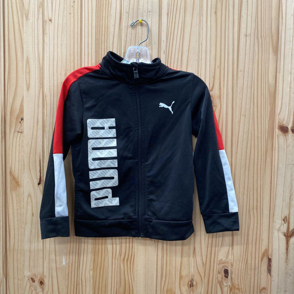 BOYS PUMA JACKET RED/WHITE/BLK 5