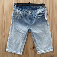 GIRLS MISS ME LT DENIM BERMUDA SHORTS 12