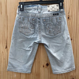 GIRLS MISS ME LT DENIM BERMUDA SHORTS 12