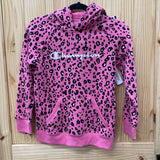 GIRLS CHAMPION HOODIE PINK LEOPARD L 12 NWT