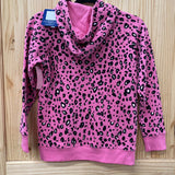 GIRLS CHAMPION HOODIE PINK LEOPARD L 12 NWT