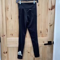 WOMENS ADIDAS LEGGINGS BLK/WHITE XS