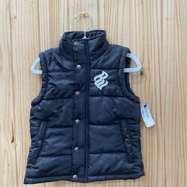 BOYS ROCAWEAR BLK/WHITE VEST 4T