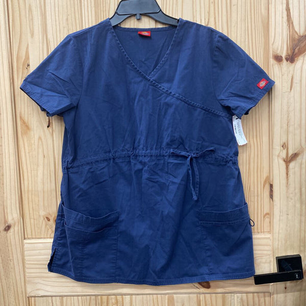 WOMENS DICKIES SCRUB TOP NAVY BLUE M?