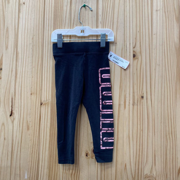 GIRLS PUMA LEGGINGS BLK/PINK 2T